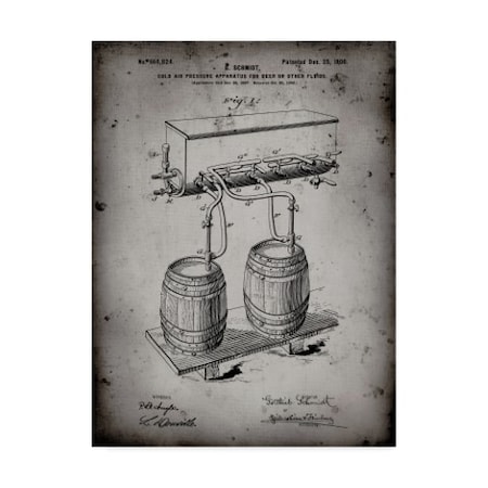 Cole Borders 'Beer Keg Cold Air Pressure Tap' Canvas Art,14x19